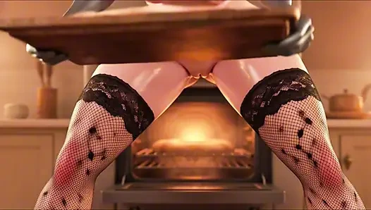 Alcina dimitrescu yang menawan dengan sensual menyebarkan mentega leleh ke seluruh tubuhnya yang menggairahkan dengan sempurna