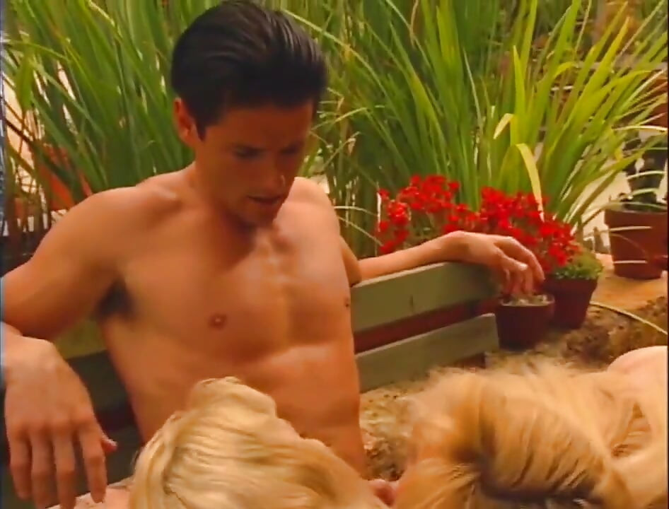 Beautiful big boobs lesbian pussy licking pussy fucking threesome in the garden...cum in mouth