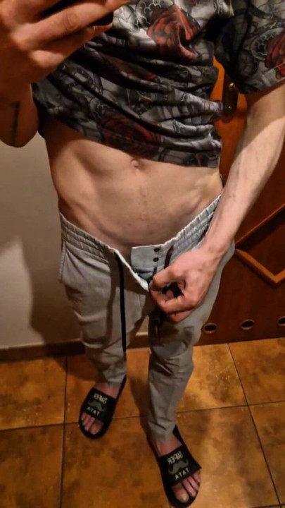 Very sexy boy with a huge