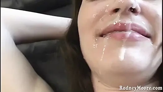 Super hairy French maid gets a facial