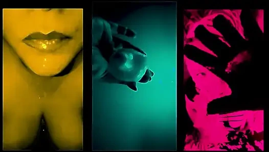 Cei seksi lagi asik muasin dirinya sendiri dengan kondom sampai kering