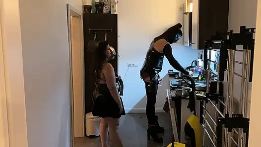 Fetish Lofts Clean-up Session with TV Slave Part 1-3