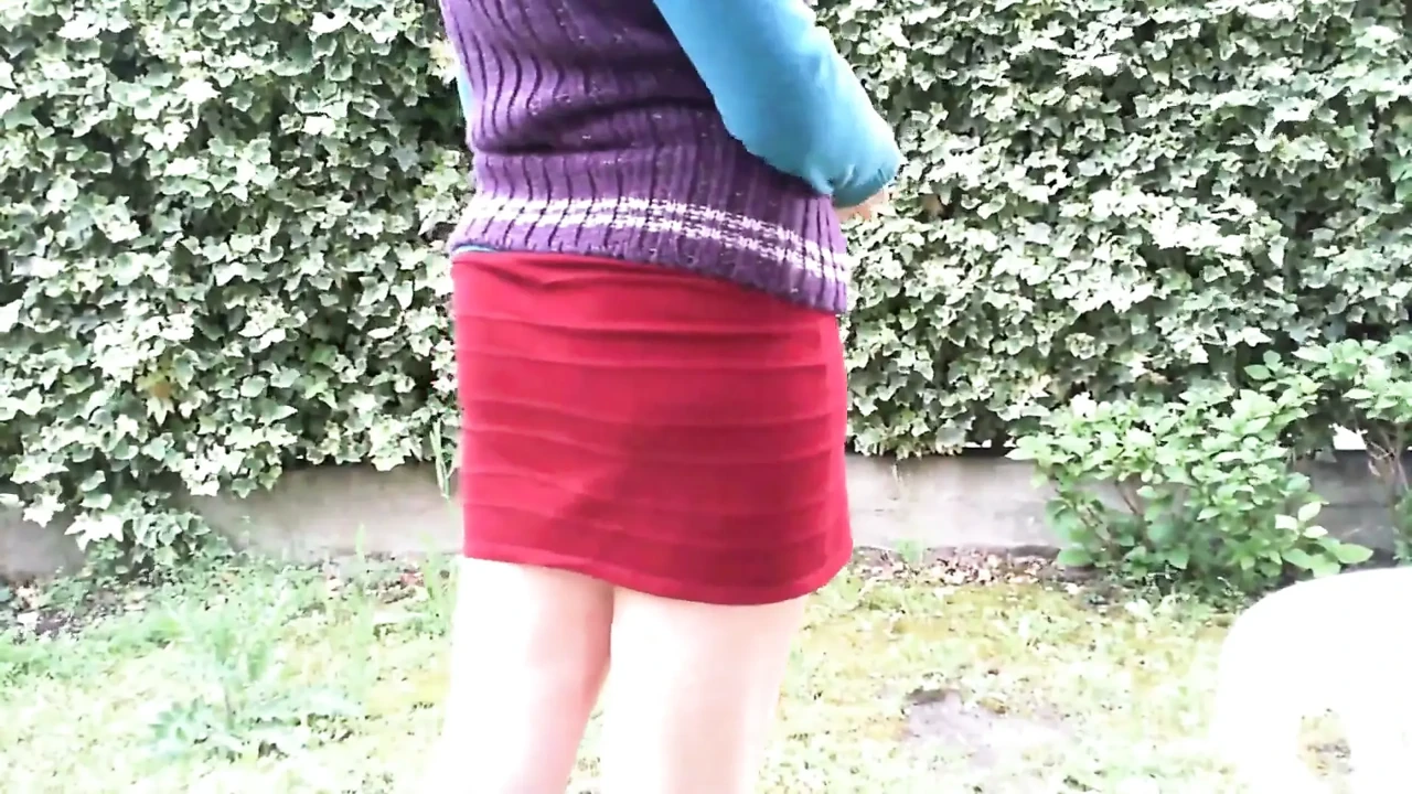 A Nice Masturbation in a Public Garden in a Wet Dress