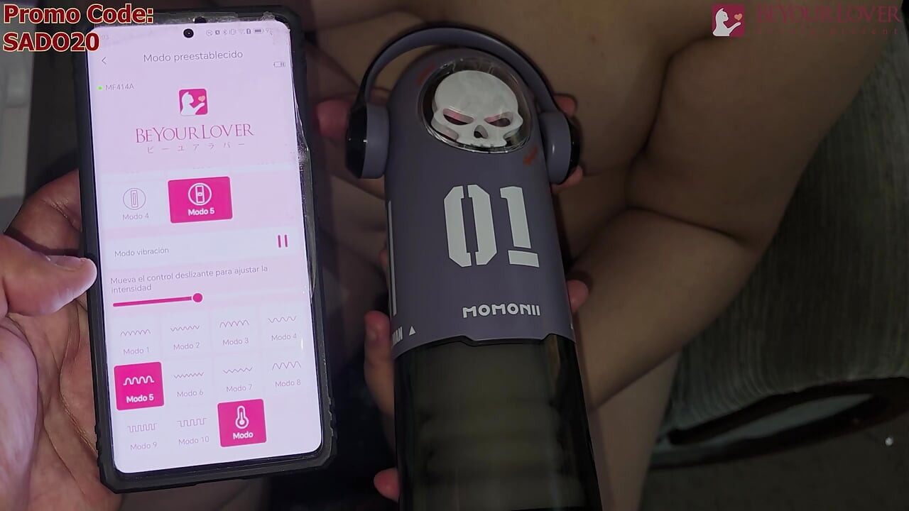 The SKULL MAN toy from BEYOURLOVER is so realistic that he cums inside while I'm sucking his balls