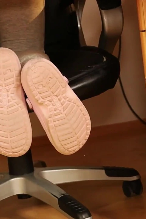 Dirty White Socks - Dangling and Foot Tease in Sweats