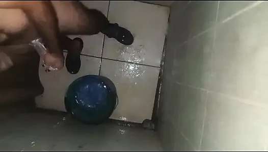 Guy masturbates with his partner and they end up