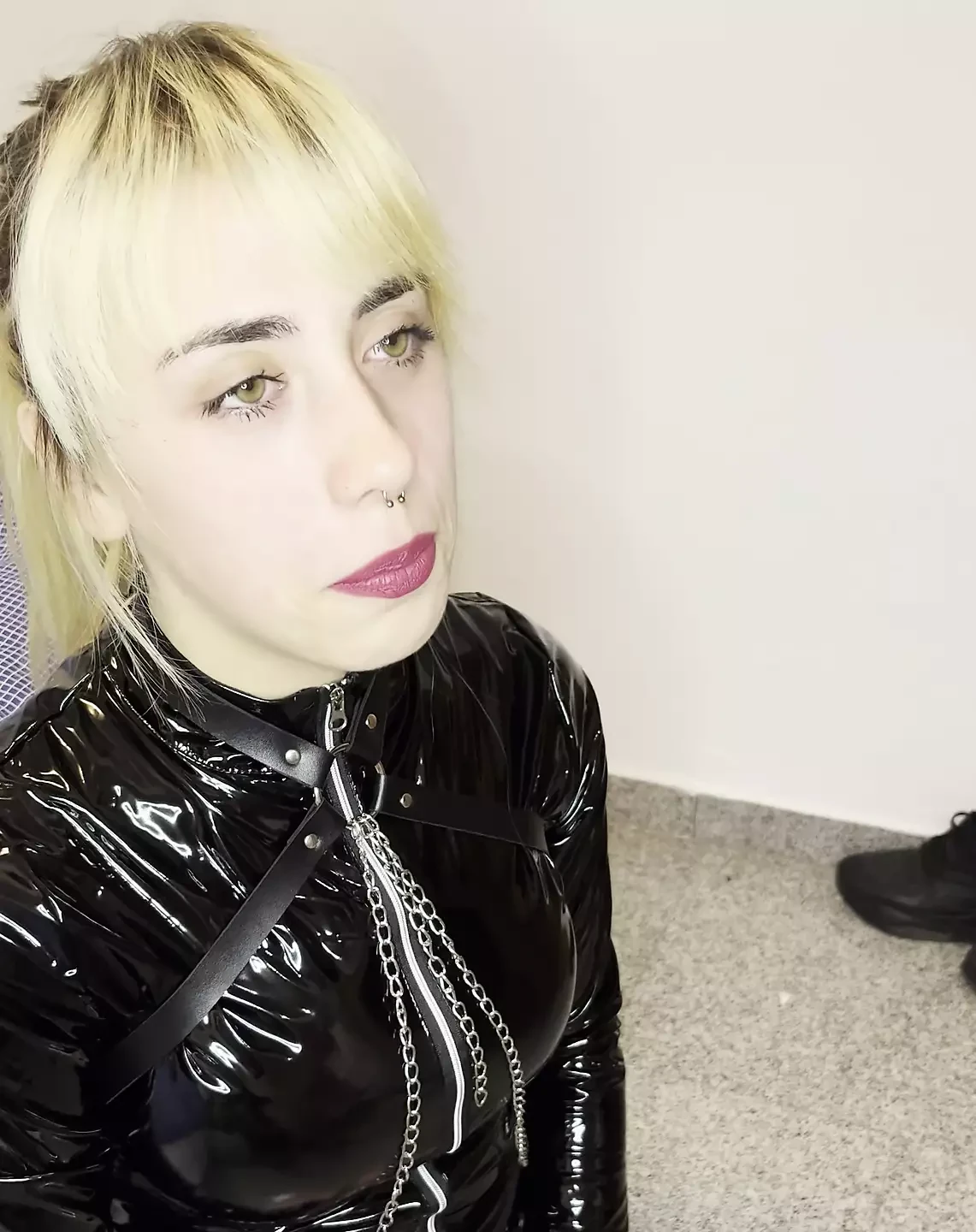 Latex Facefuck Doll Sloppy Blowjob