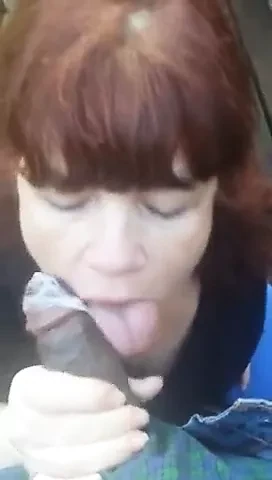 Milf sucks bbc outdoors