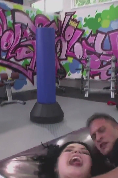 Busty babe and horny chick get anally slammed in the gym
