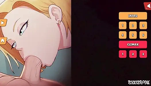 Android 18 gears deep - Android 18'in mükemmel oral seksi