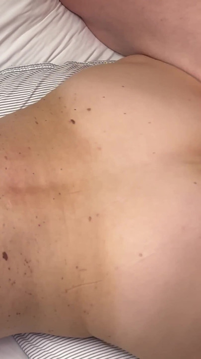 Powerful moment from "Slim hairy MILF fuck missionary and prone"
