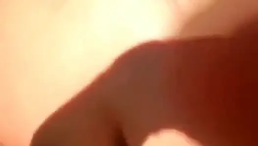 Amateur couple taking it to the backyard
