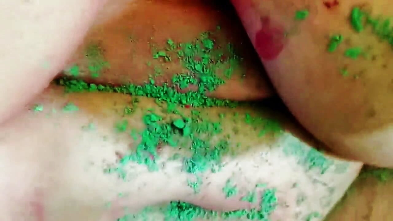 Holi Special Stepdad Fucks His Horny Stepdaughter Covered in Red Gulal in the Bathroom