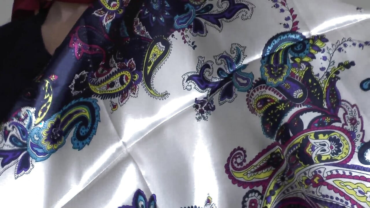 Satin Headscarf Fashion Show and Cumming on a Scarf, JOI, Lady Victoria Valente