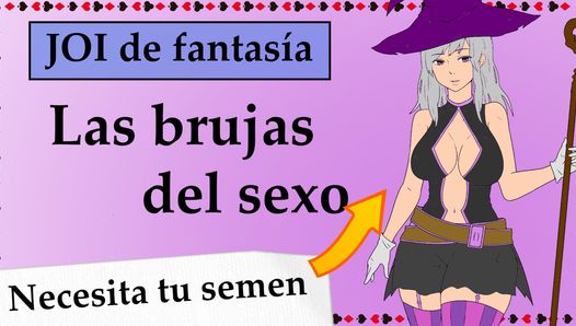 JOI con una bruja. Tu ama necesita semen.