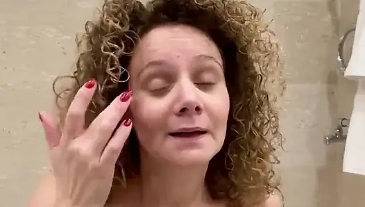 Busty Merce Puts Makeup on Fully Naked