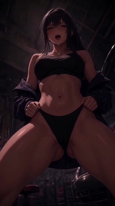Hot anime mechanic works on the car and gets horny in the process | Clip 2