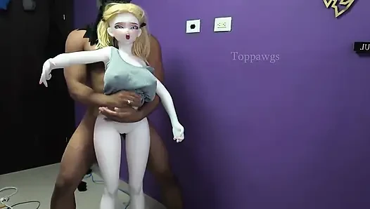 Bent Over Sex Doll Blond Vs BBC