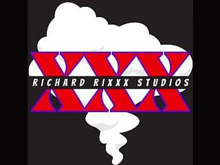 La salvaje montada salvaje del tonto bi Richard Rixxx: masturbación, juego de consoladores y explosión de semen