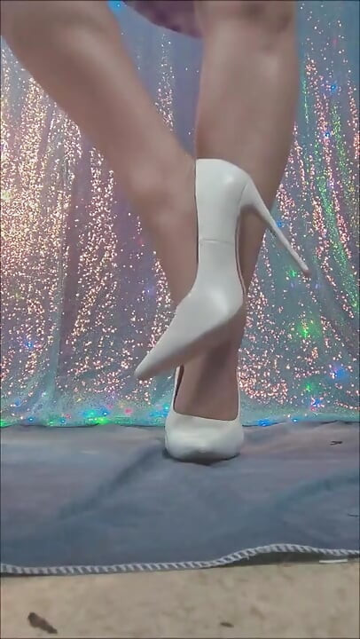 White High Heels Upclose