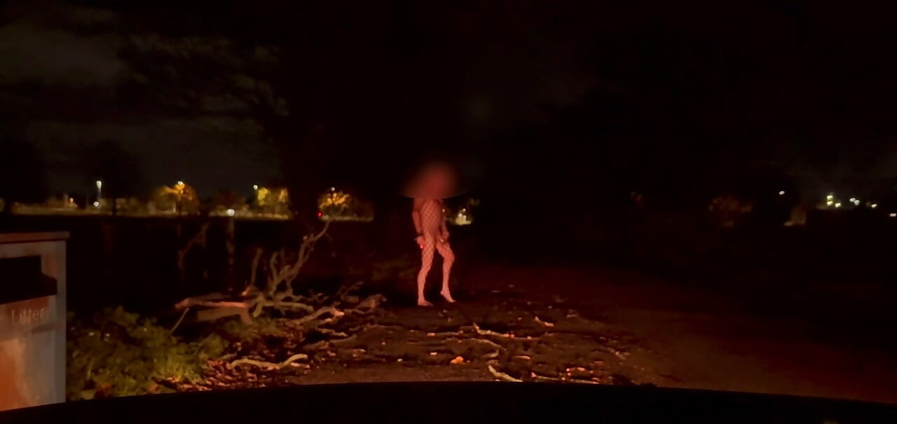 Seksi odijelo na cesti, twerkanje i drkanje