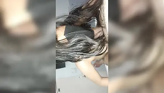 Bayan mahi ile yatakta sert anal seks