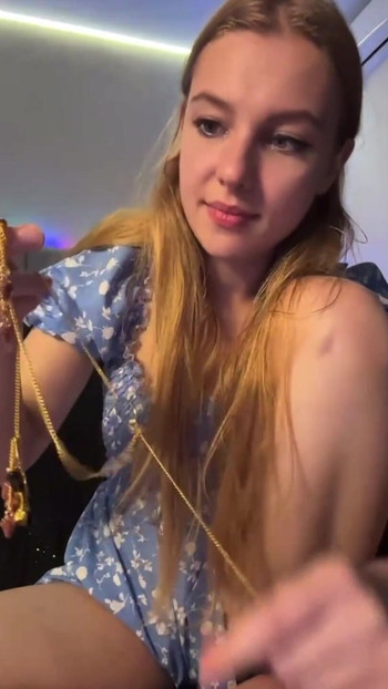 Epic moment from "Blond girl playing in the doggystyle"