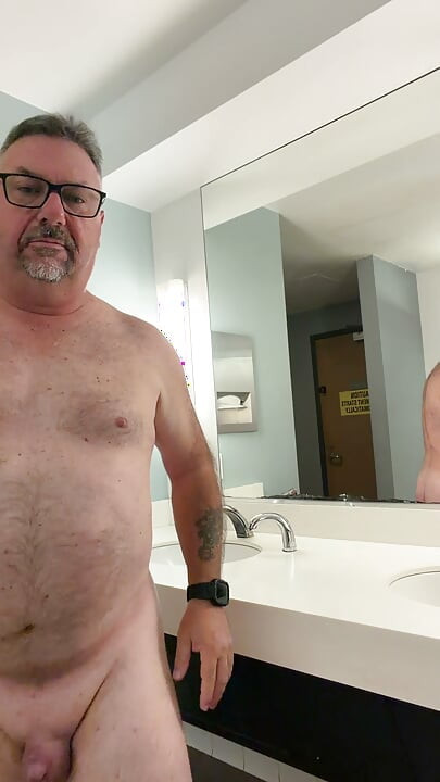 Luvbennude Has Some Fun in a Public Bathroom