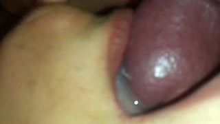 Blowjob with cumshot in her mouth