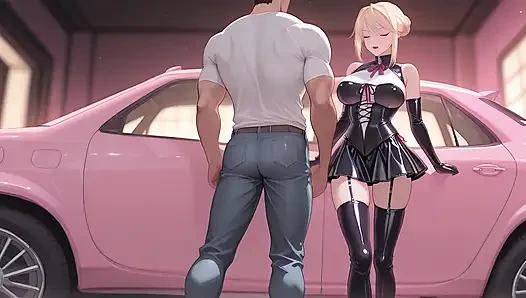 Sylvia Hat Einen Typen Mit Einem Riesigen Schwanz Erwischt Und Ihn Hart Gefickt. Hentai Cosplay Von Sylvia Van Hossen.