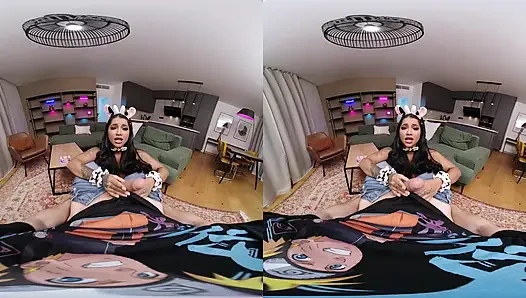 Süt var mı? Yasmina Khan büyük yarağımı sağmak istiyor