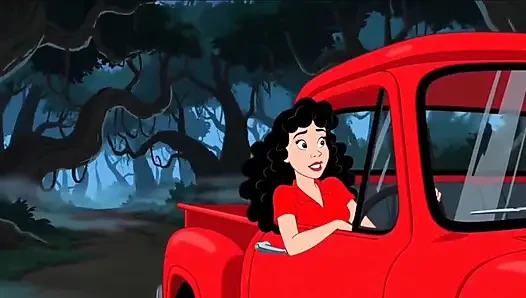 Student Girl Enjoys Sex in an Camp. Cartoon Horror Parody