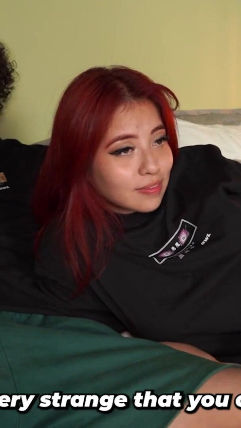 I watch TV with my redheaded stepsister and make her suck my dick. | Clip 1