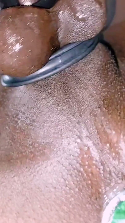 Tiny dick sissy pissing like a slave in chastity cage and butt plug try to scape chastity cage later | Clip 1