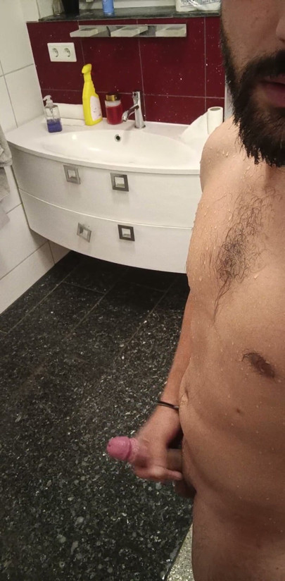 in the bathroom