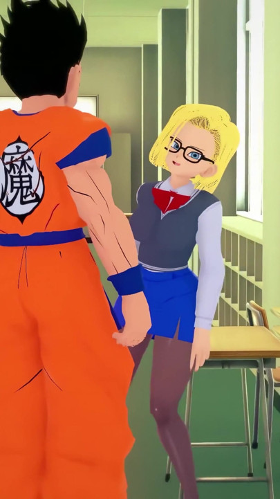 Android 18 ชอบที่ Videl ดูการเย็ดของเธอ Gohan - DragonBall Zex Series | คลิป 2