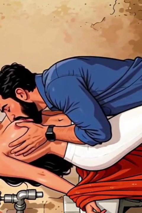 Indian Woman Secret Sex with Plumber Bathroom Cartoon Ai