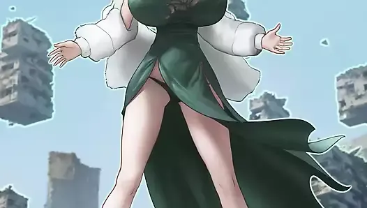 Fubuki and her breast expansion power