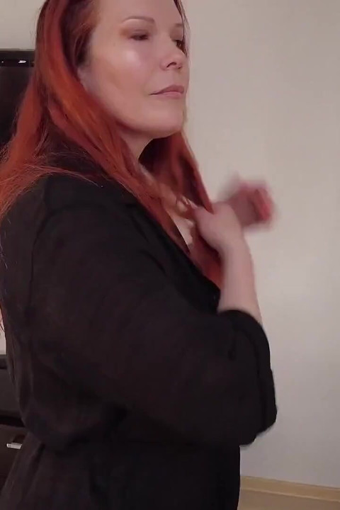Chubby Big Tits MILF Lets Boy Come Inside