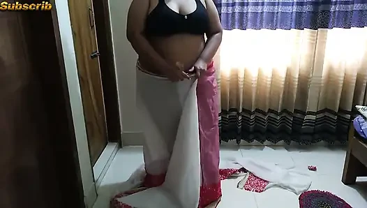 Janda seksi Tamil dientot sama pria sambil pakai kain sari - audio bahasa india