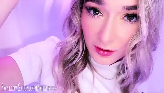 Thea Summers swallow salonunda seksi sakso çekiyor