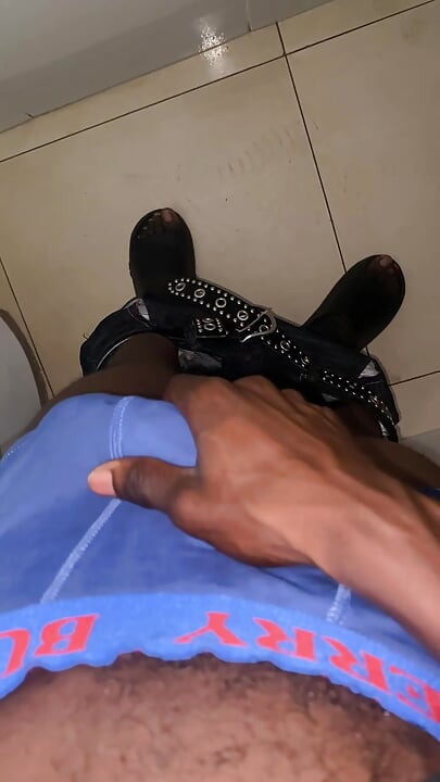 Thug beating his BBC in the gym locker room