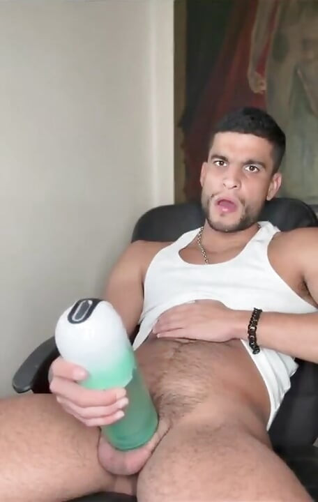 Pumping and masturbating my cock