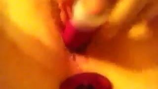 Plugged dirty mouthed submissive slut