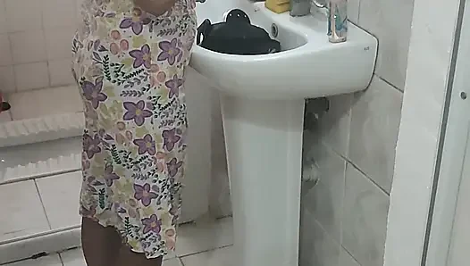 I think I got a bit turned on while doing my makeup in my loungewear.
