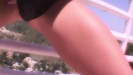 Hot girl loves to ride huge dick in both holes