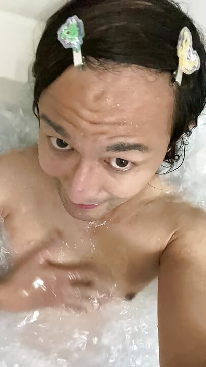 The semen that didn't come out is getting hard,