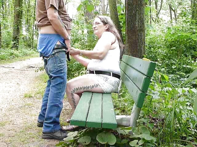 we went to river road on a park bench & my pimp husband fucked  my fat very used sloppy cunt   !