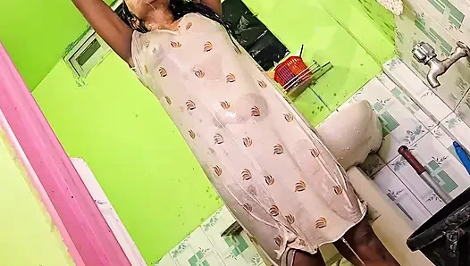 stepsister's shower surprise turns hot, stepbrother records it and fucks her viral xvideo