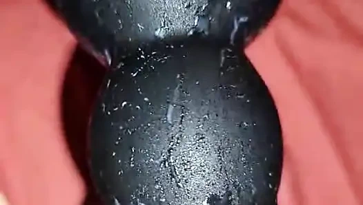 Masturbation und aufblasbarer plug